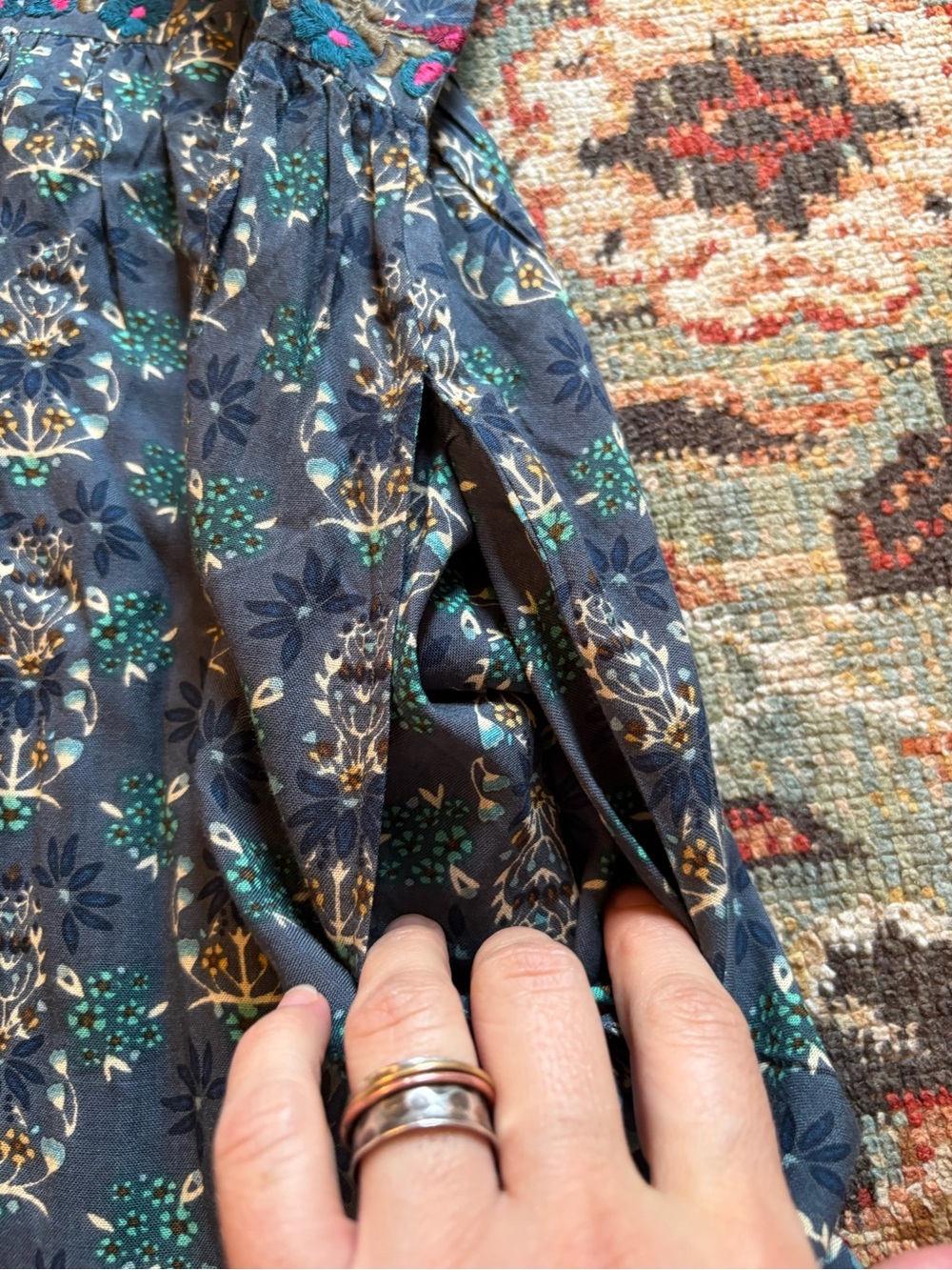 NWT | NATURAL LIFE | Sara Embroidered Floral Dress | XS - Picture 6 of 7